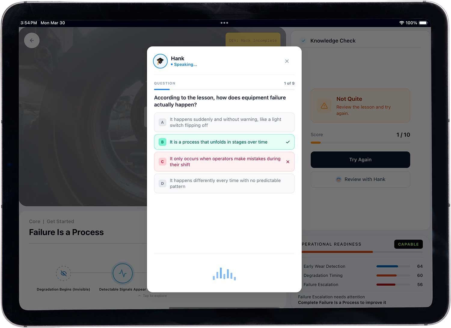 AI diagnostic conversation and workflow trigger